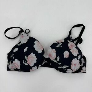 PINK Victoria's Secret Bra Women's 32B Multicolor Floral Print Push-Up Undewired